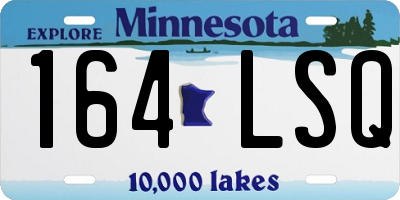 MN license plate 164LSQ