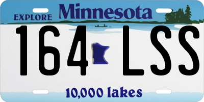 MN license plate 164LSS