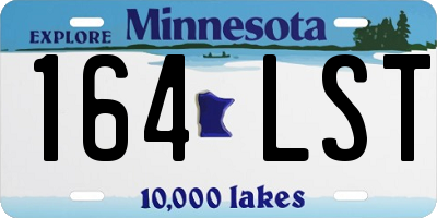 MN license plate 164LST