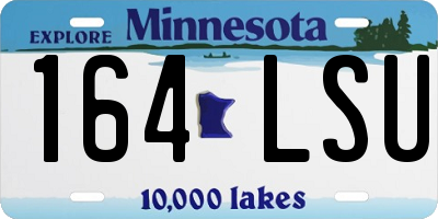 MN license plate 164LSU