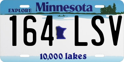 MN license plate 164LSV