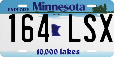 MN license plate 164LSX