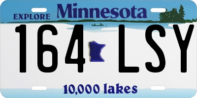 MN license plate 164LSY
