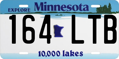 MN license plate 164LTB
