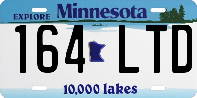 MN license plate 164LTD