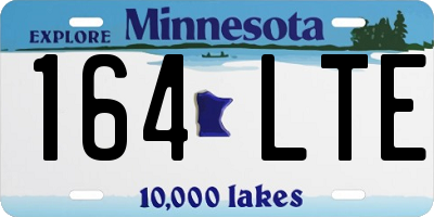 MN license plate 164LTE