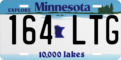 MN license plate 164LTG