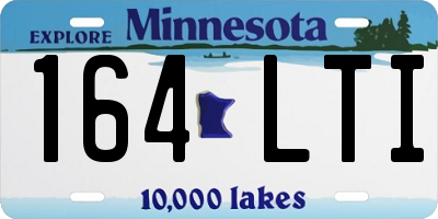 MN license plate 164LTI