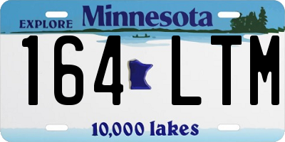 MN license plate 164LTM