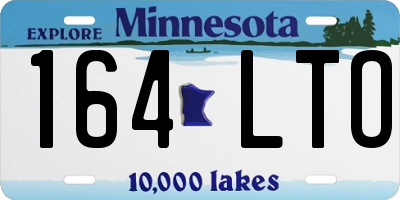 MN license plate 164LTO