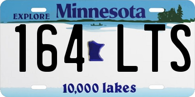 MN license plate 164LTS