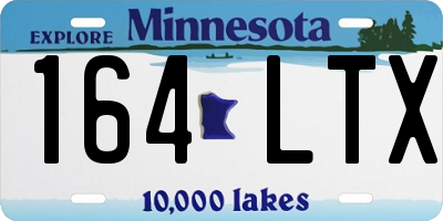 MN license plate 164LTX