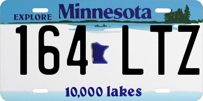 MN license plate 164LTZ