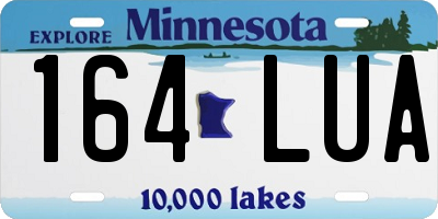 MN license plate 164LUA