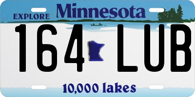 MN license plate 164LUB