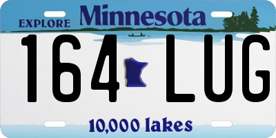 MN license plate 164LUG
