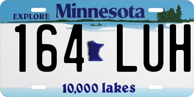 MN license plate 164LUH