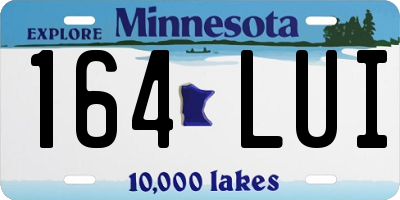 MN license plate 164LUI