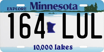 MN license plate 164LUL
