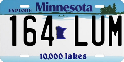 MN license plate 164LUM