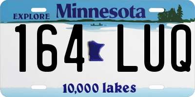 MN license plate 164LUQ