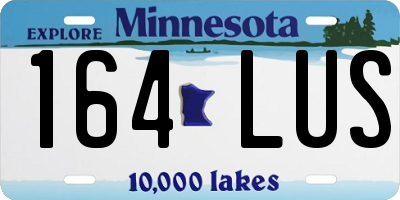 MN license plate 164LUS