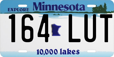 MN license plate 164LUT