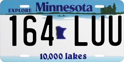 MN license plate 164LUU