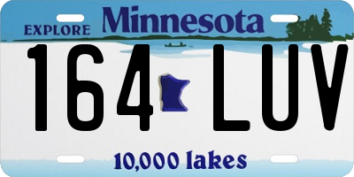 MN license plate 164LUV