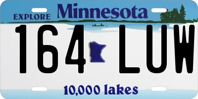 MN license plate 164LUW