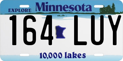 MN license plate 164LUY
