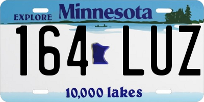 MN license plate 164LUZ