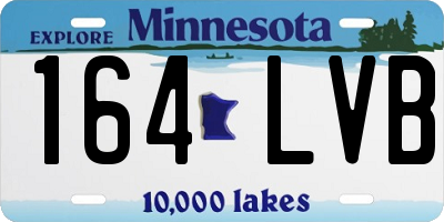 MN license plate 164LVB