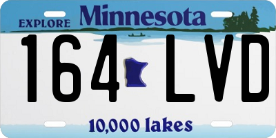 MN license plate 164LVD