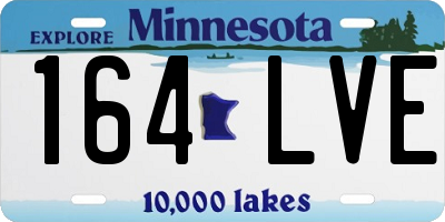 MN license plate 164LVE