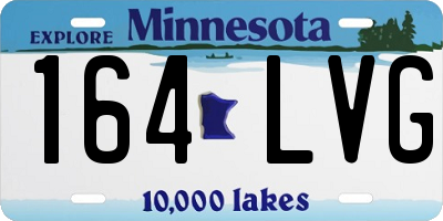 MN license plate 164LVG