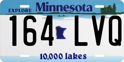MN license plate 164LVQ