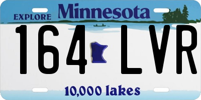 MN license plate 164LVR
