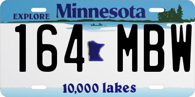 MN license plate 164MBW
