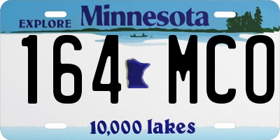 MN license plate 164MCO