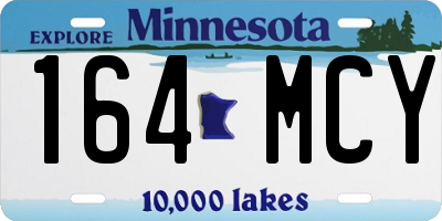 MN license plate 164MCY