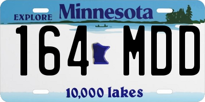 MN license plate 164MDD
