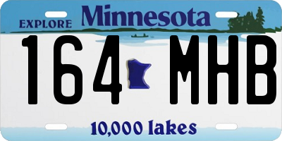 MN license plate 164MHB