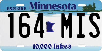 MN license plate 164MIS