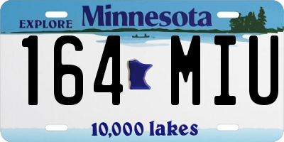 MN license plate 164MIU