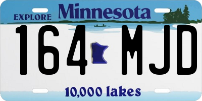 MN license plate 164MJD