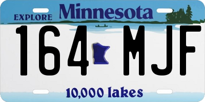MN license plate 164MJF