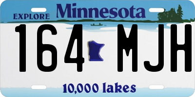 MN license plate 164MJH