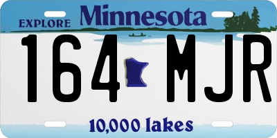 MN license plate 164MJR