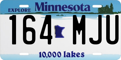 MN license plate 164MJU